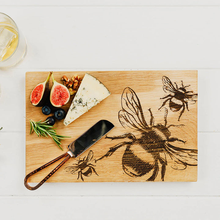 Bee Oak Cheese Board and Knife Set