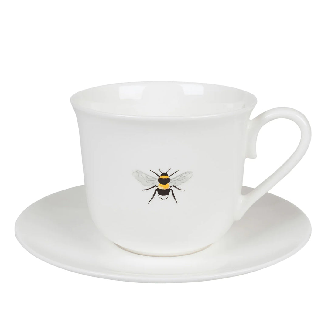 Bees Large Tea Cup & Saucer