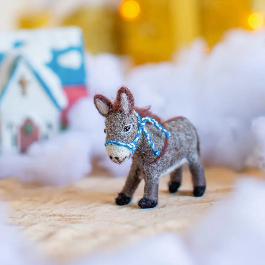 Benedict the Nativity Donkey Felt Christmas Decoration