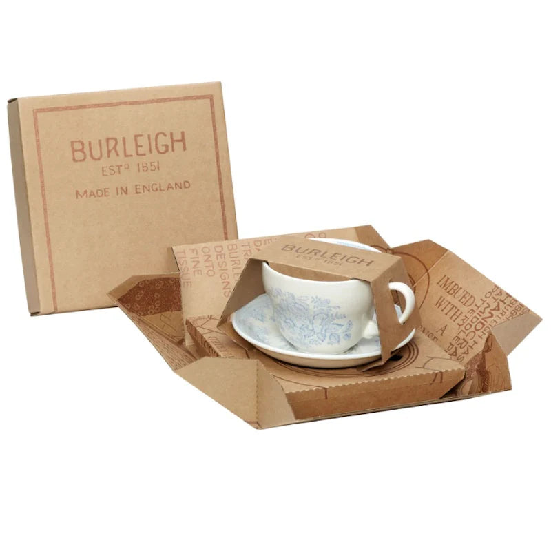 Blue Asiatic Pheasants Breakfast Cup and Saucer 3 PC Boxed Set