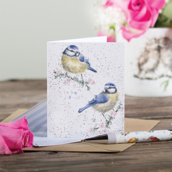 'Blossom' Blue Tit Enclosure Card