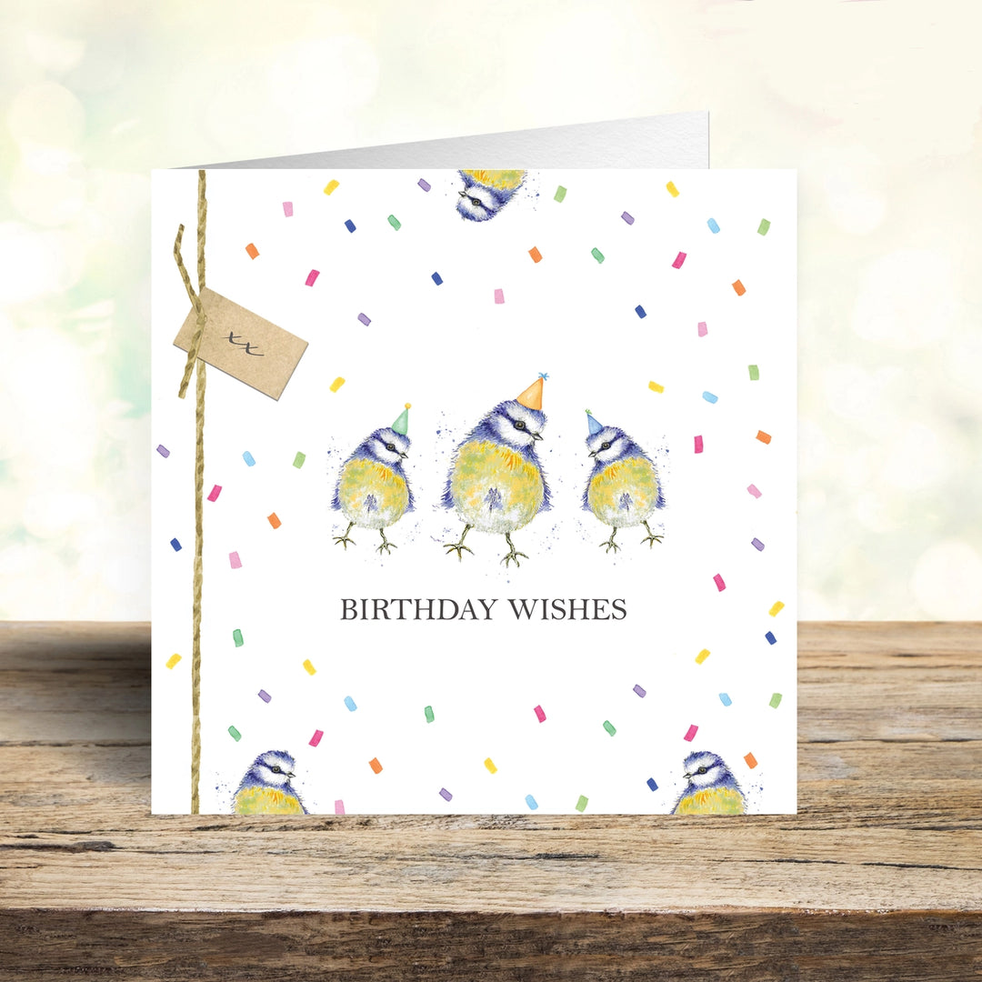 'Birthday Wishes' Blue Tit Greetings Card