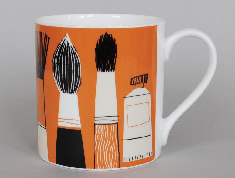 Gallery Art Brushes Mug - Orange