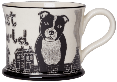 Staffy Bull Terrier Mug by Moorland Pottery