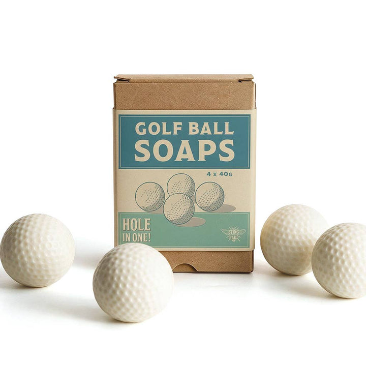 'Hole in One' Set of 4 Golf Ball Shaped Soaps 40g