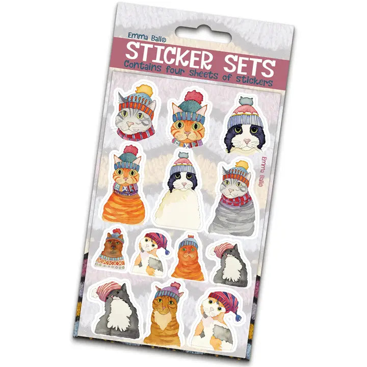 Cats in Hats Sticker Set
