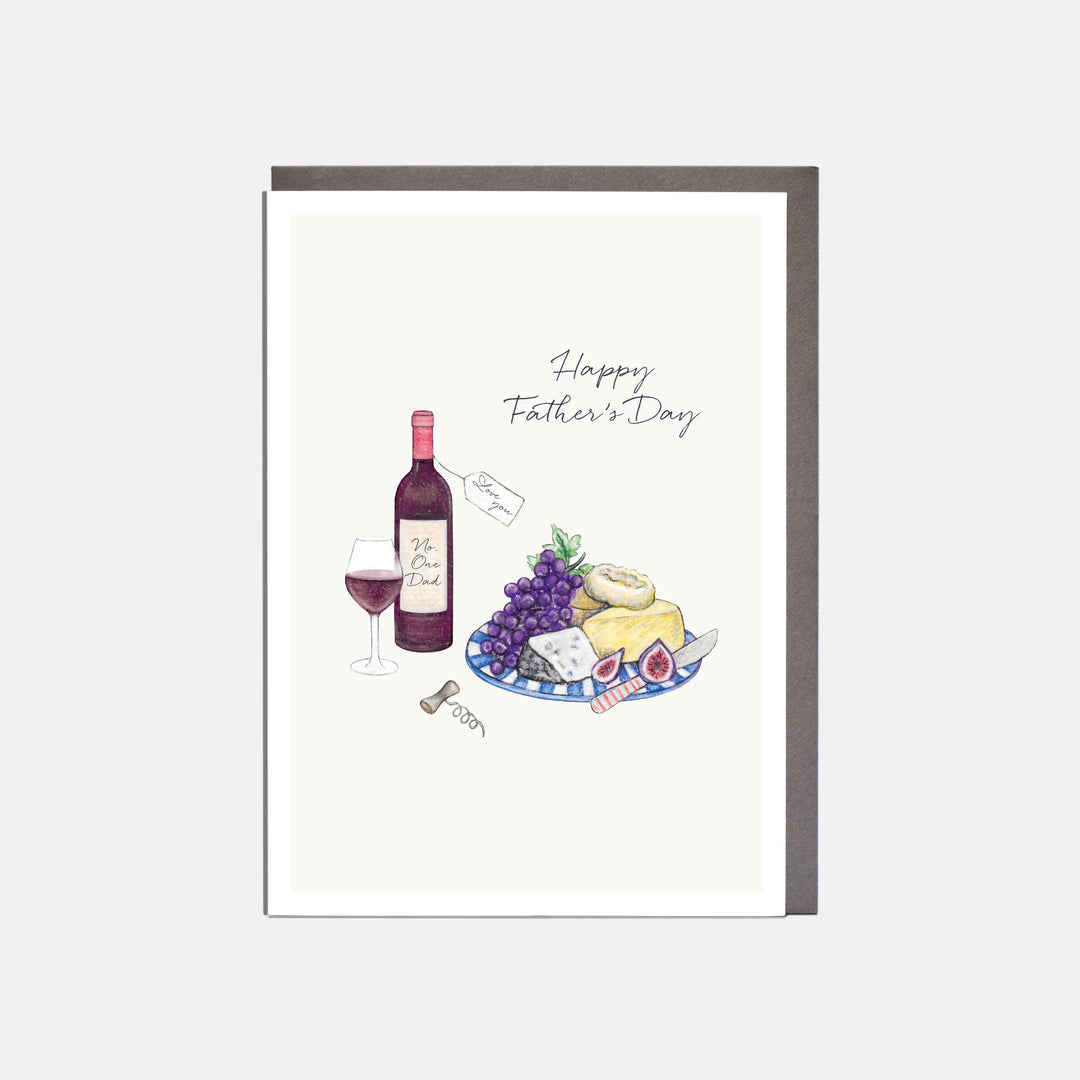 Cheese & Wine Father's Day Card