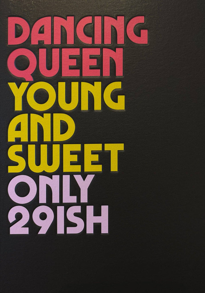 Dancing Queen Card by Twisted Lyrics