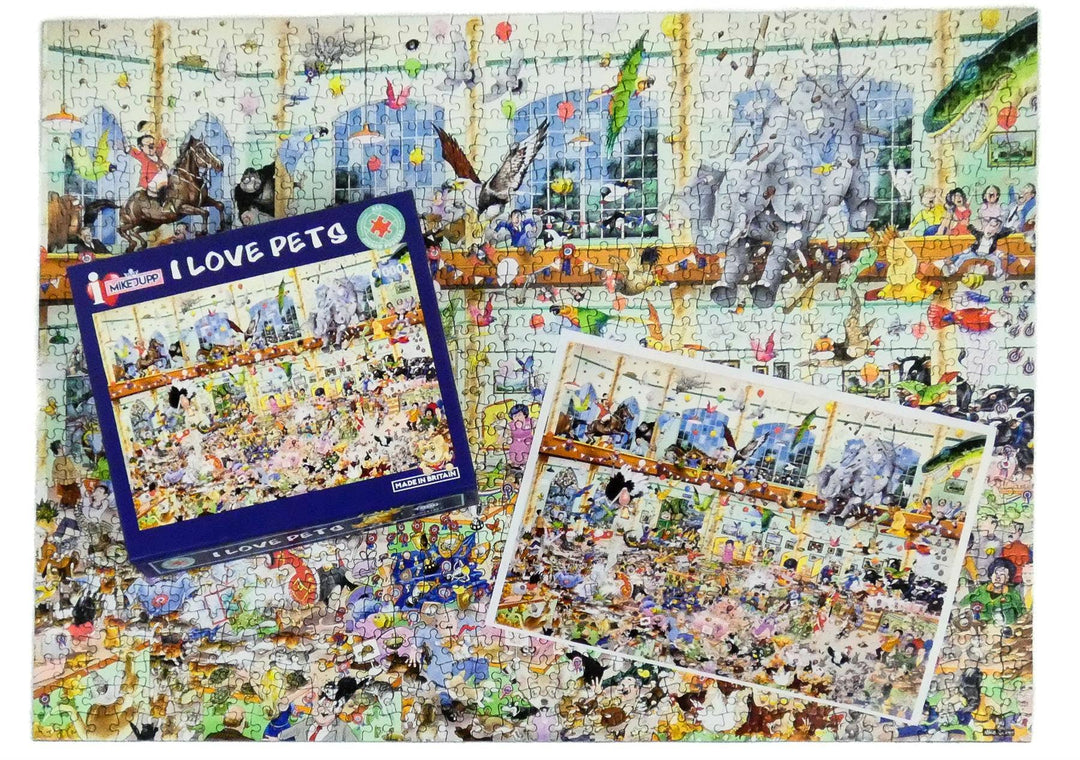 I Love Pets 1000 Piece Jigsaw Puzzle by Mike Jupp