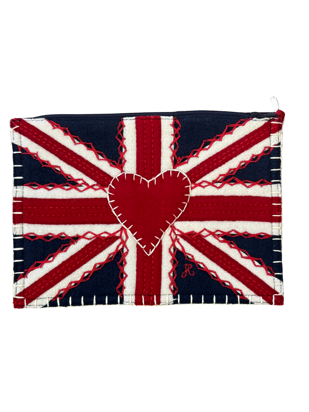 Union Jack Zippy Purse- Navy