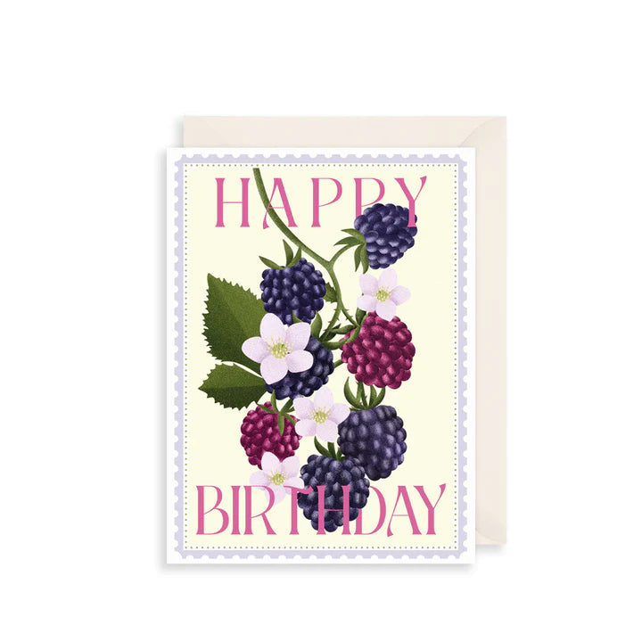 Blackberries Birthday Greeting Card