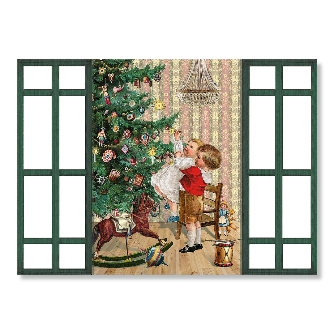 Christmas Windows Advent Calendar Card