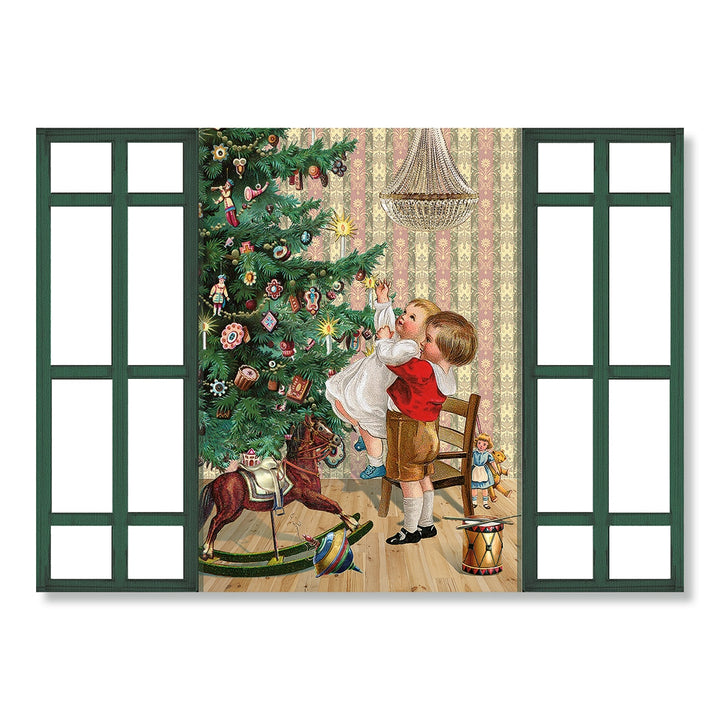 Christmas Windows Advent Calendar Card