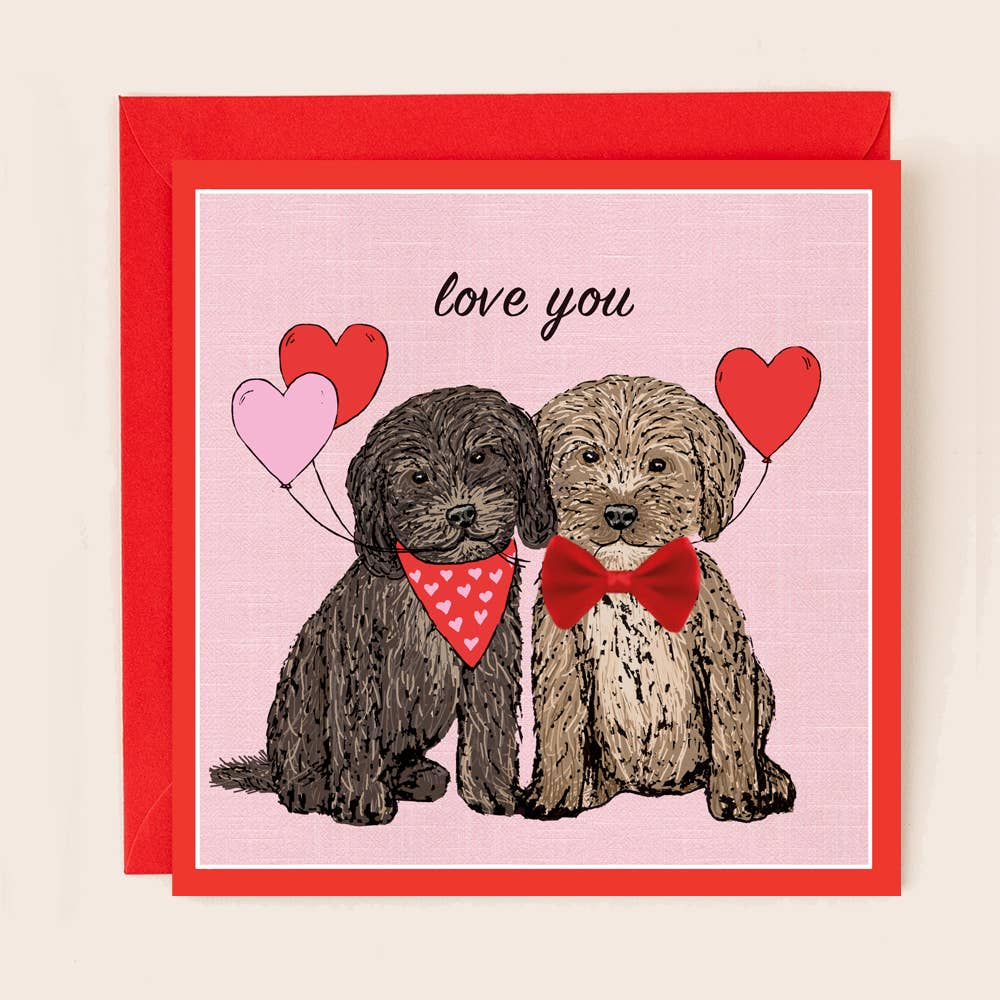 'Love You' Cockapoo Valentines Card