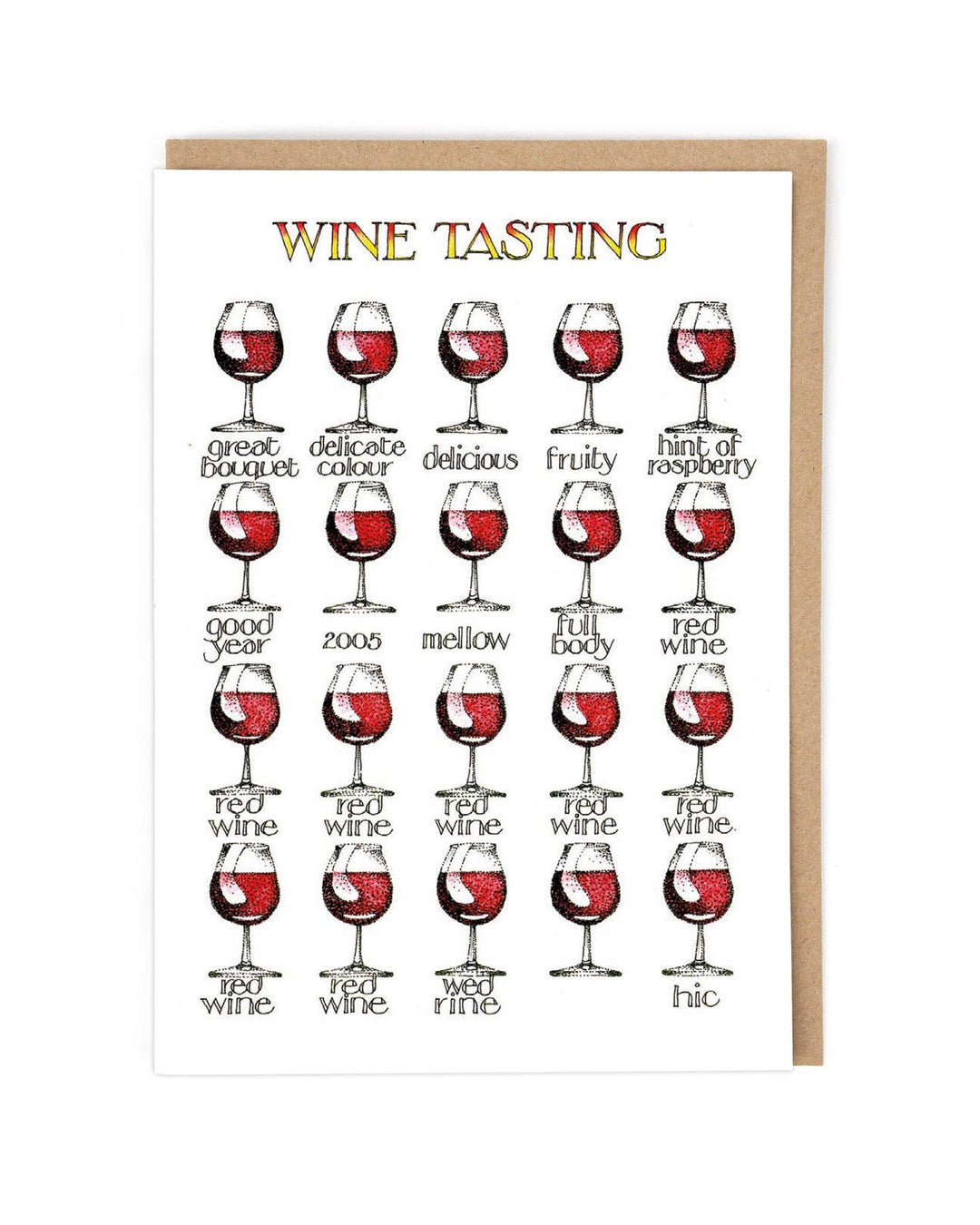 Wine Tasting Card by Simon Drew
