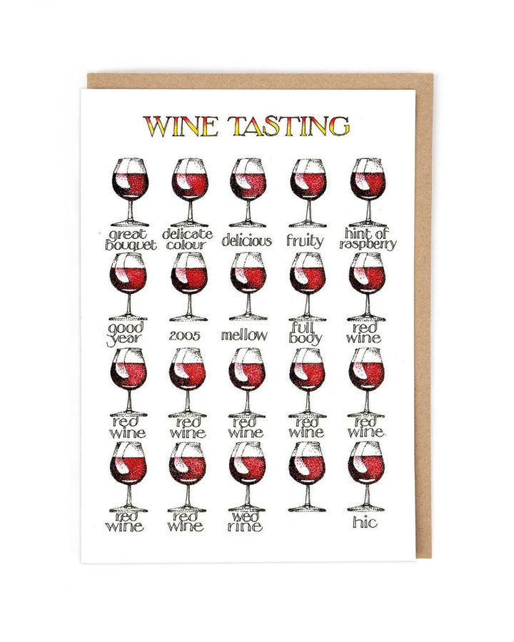 Wine Tasting Card by Simon Drew