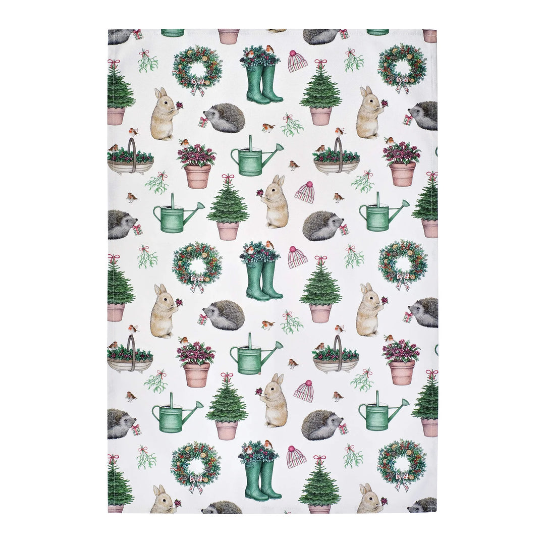 Christmas Garden Tea Towel