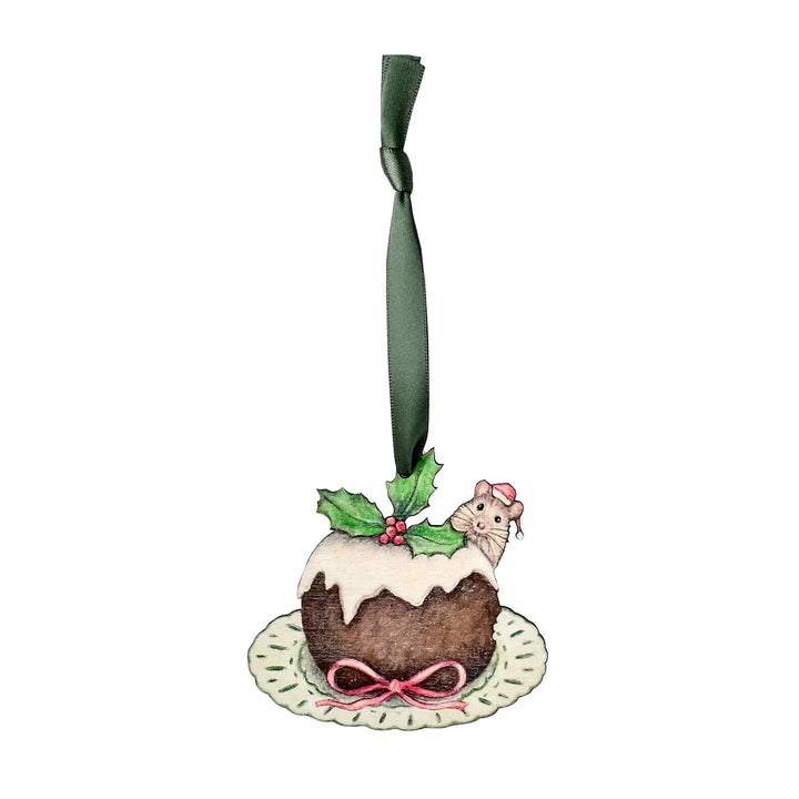 Christmas Pudding Wooden Christmas Decoration