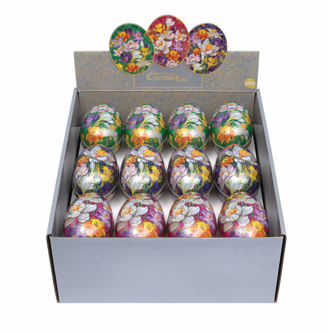 Cloisonne Medium Tin Easter Eggs