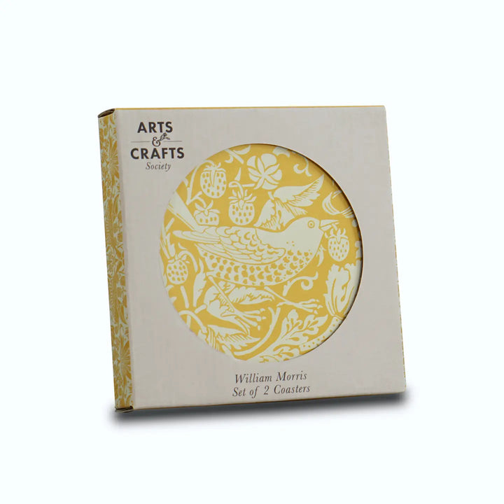 William Morris "Quince Yellow" Ceramic Coaster- Boxed Set