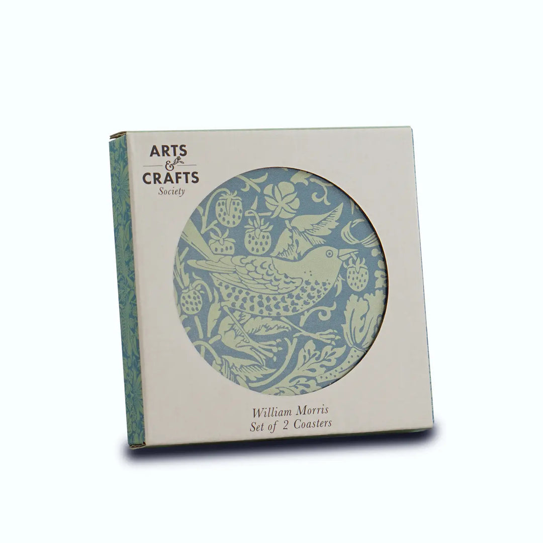 William Morris "Sage Green" Ceramic Coaster-- Boxed Set