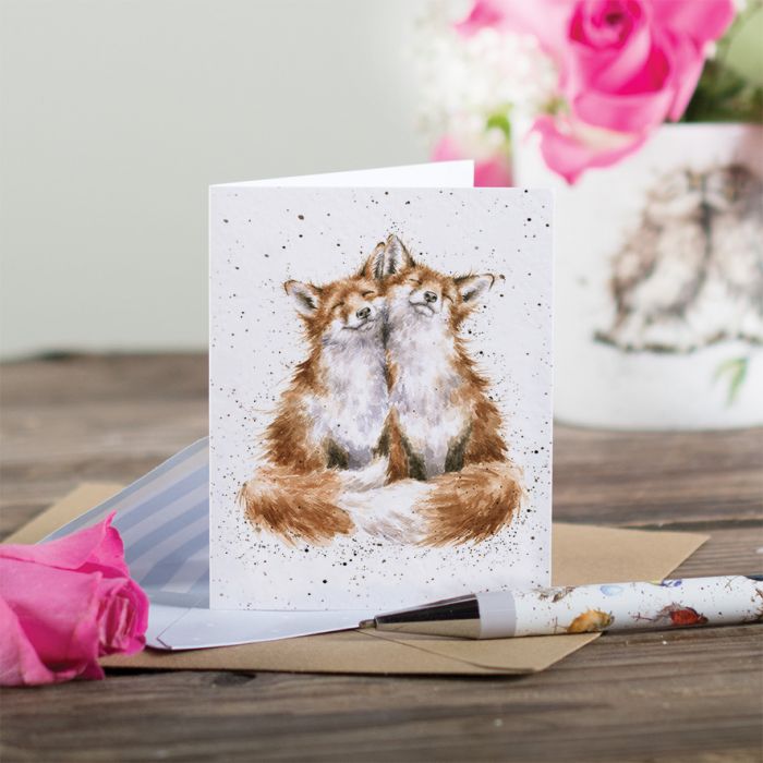 'Contentment' Fox Enclosure Card