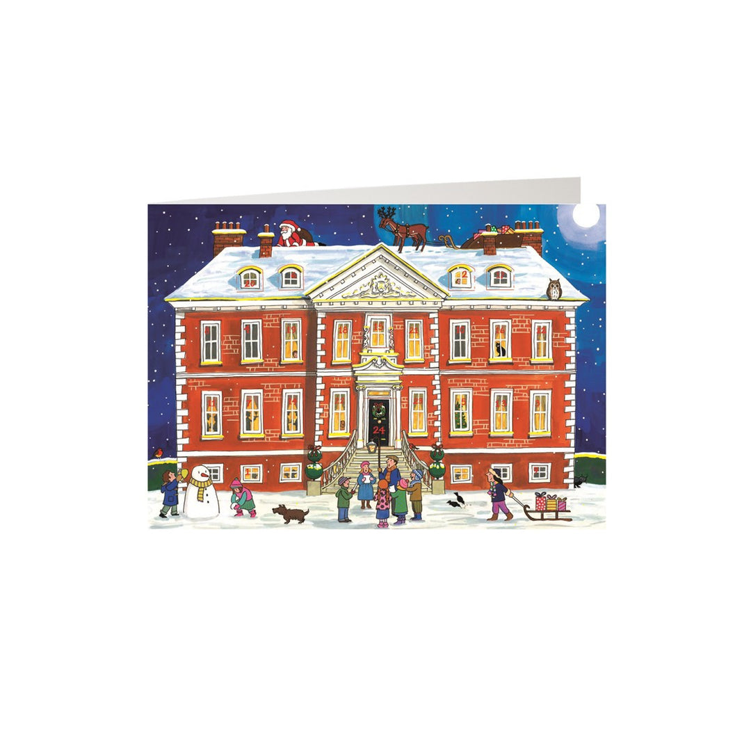 Country House Christmas Advent Calendar Card