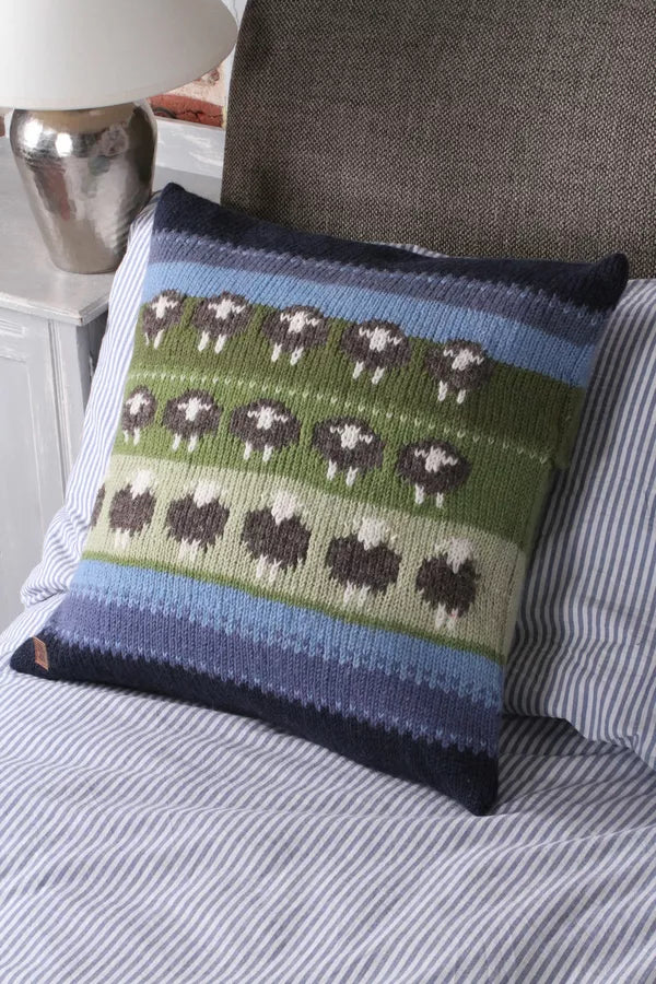 Flock of Grey Herdwick Sheep Pillow