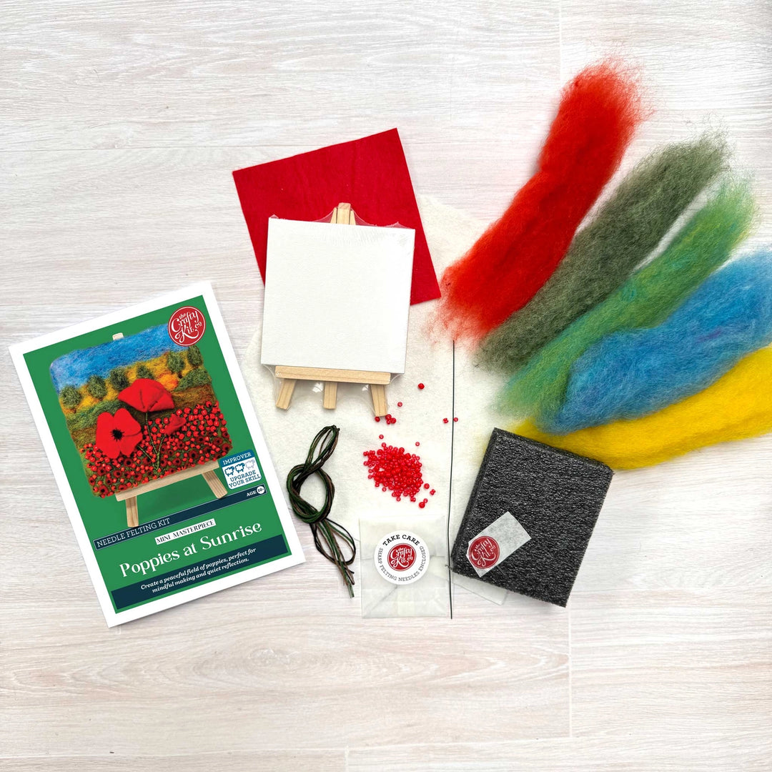Mini-Masterpieces: 'Poppies At Sunrise' Needle Felt Kit