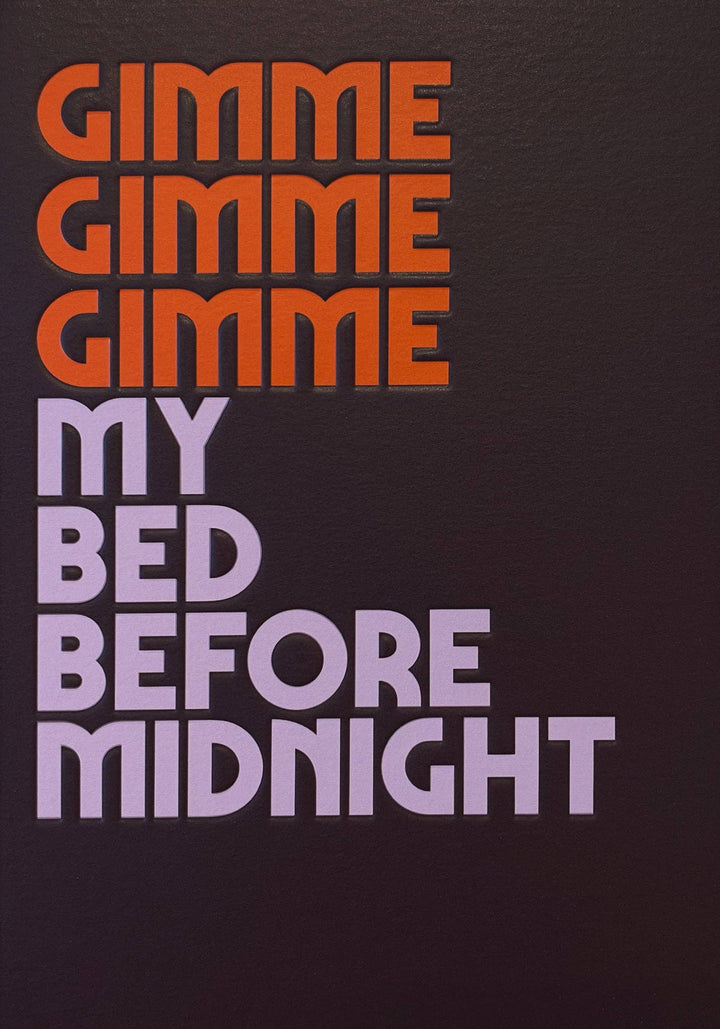 Gimme Gimme Gimme Card by Twisted Lyrics