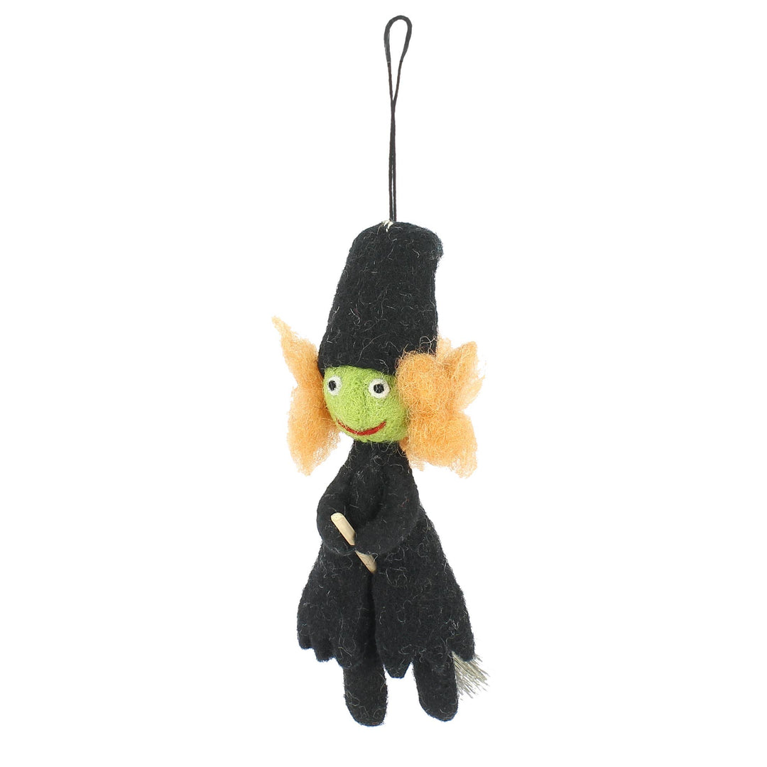 Halloween Witch on Broom Hanging Decoration
