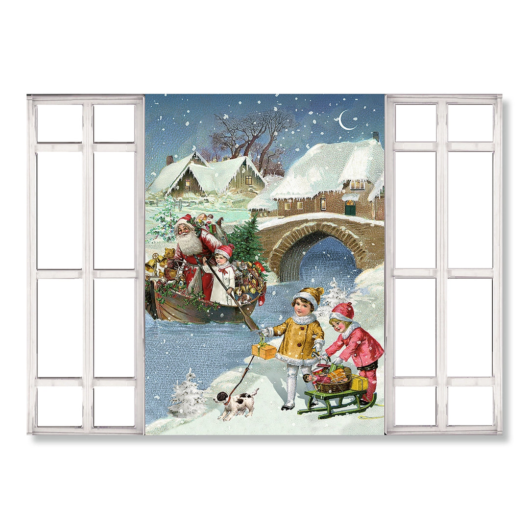 Christmas Windows Advent Calendar Card