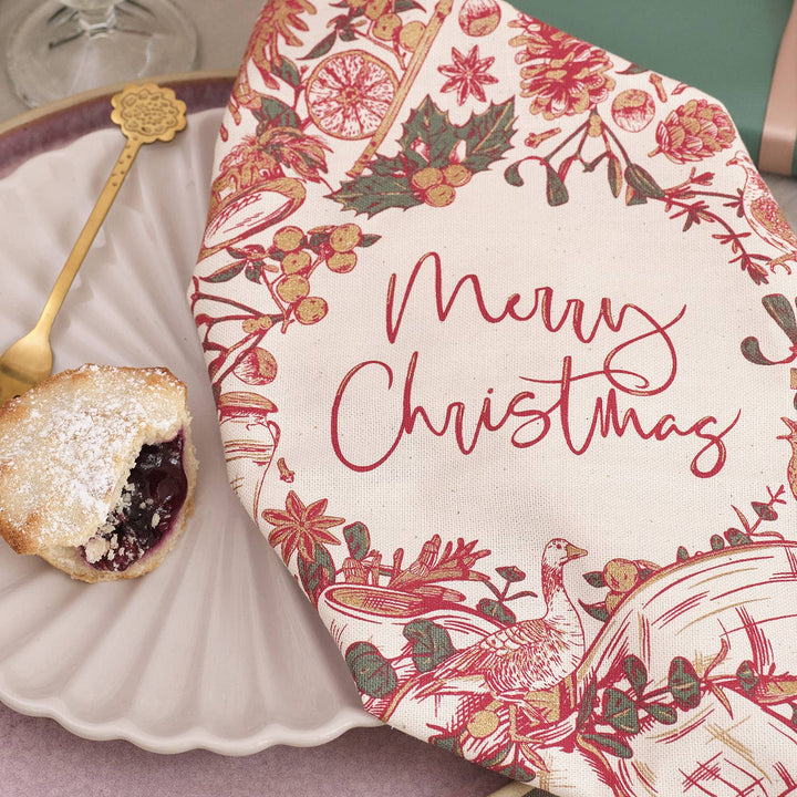 Two Turtle Doves Set Of 4 Cloth Napkins