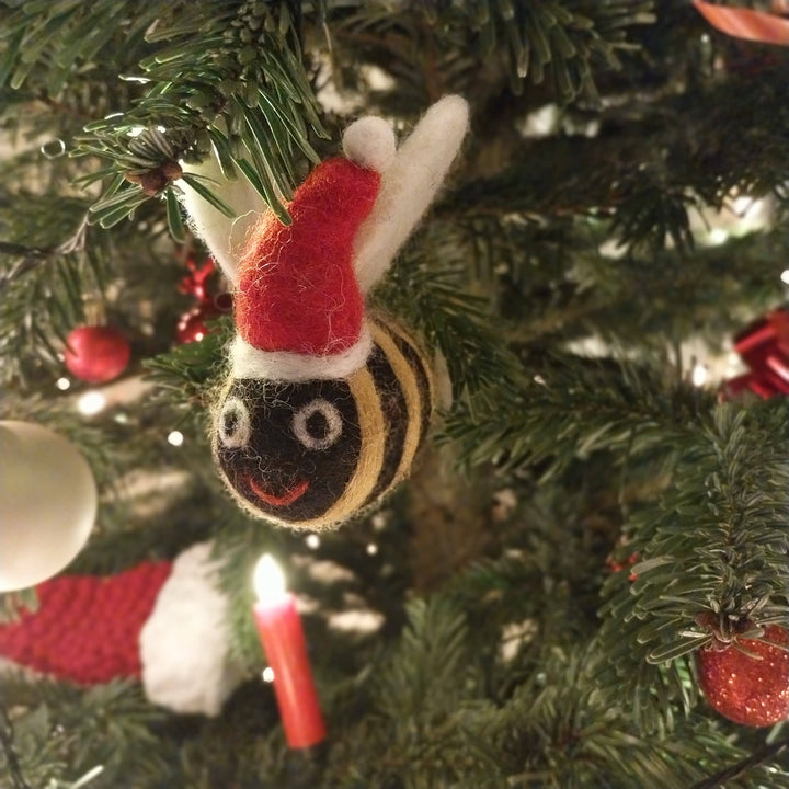 Christmas Big Bumblebee Handmade Felt Hanging Decoration