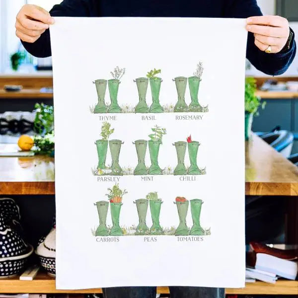 Garden Lover Welly Boot Tea Towel by This Is Nessie