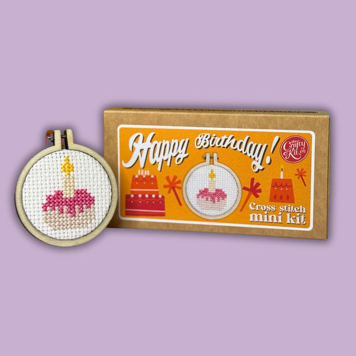 'Happy Birthday' Mini Matchbox Cross Stitch Kit