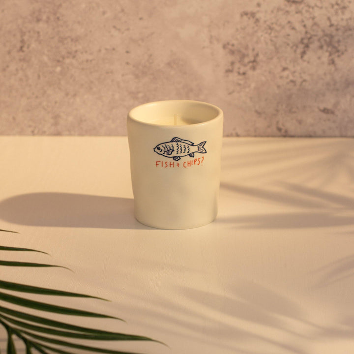 St Ives Beach Club: Fish & Chips Candle - Tomato Leaf