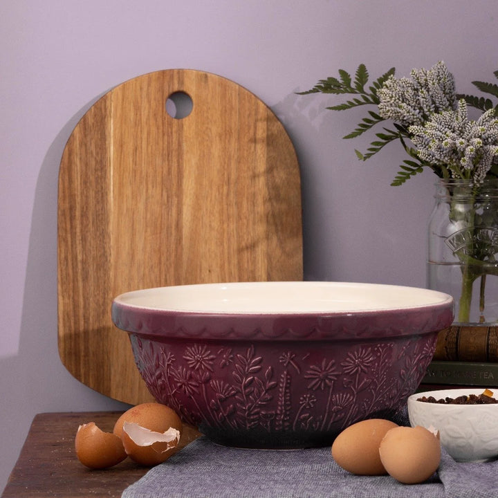 In the Meadow Daisy Purple Mixing Bowl - Size 18