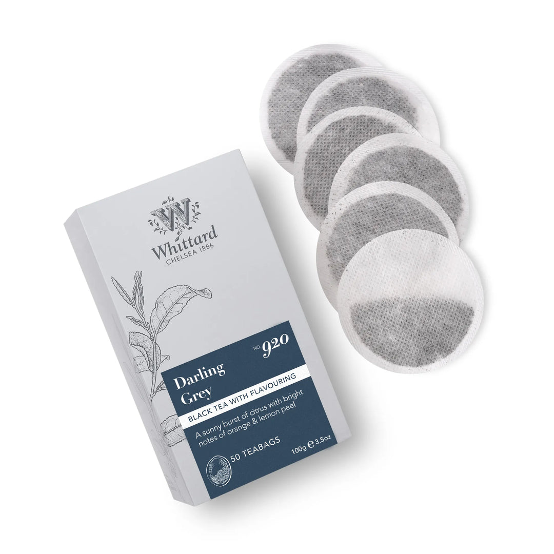 Whittard Darling Grey Tea 50 Traditional Teabags Plastic Free