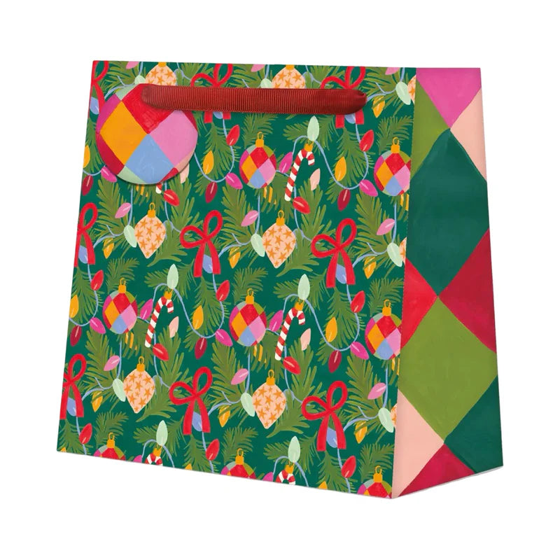 Raspberry Blossom Dazzling Decor Large Gift Bag