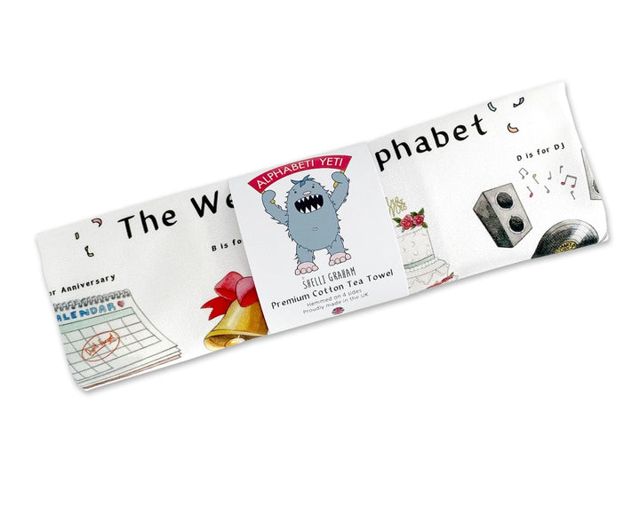 The Wedding Alphabet Tea Towel