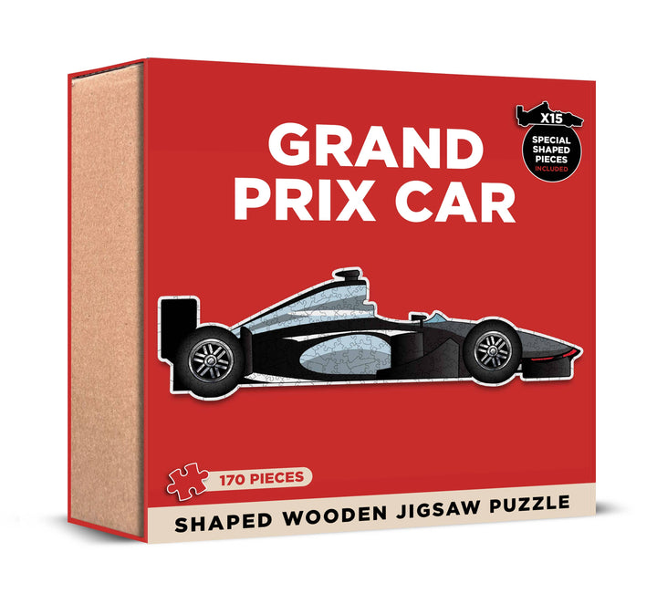 Grand Prix Car Shaped Wooden Jigsaw Puzzle