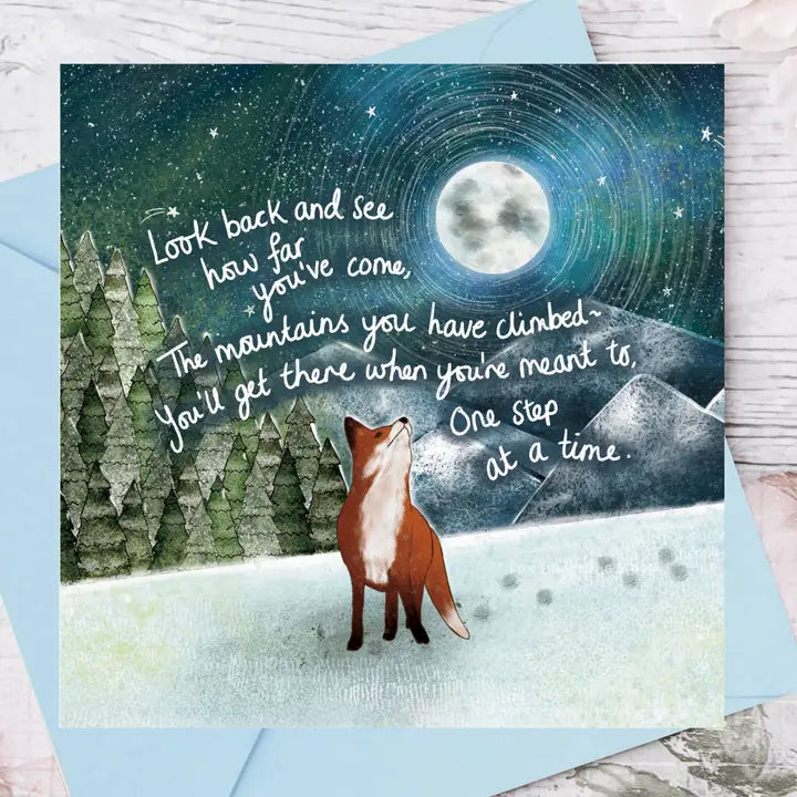 'Mountains' Foiled Greeting Card