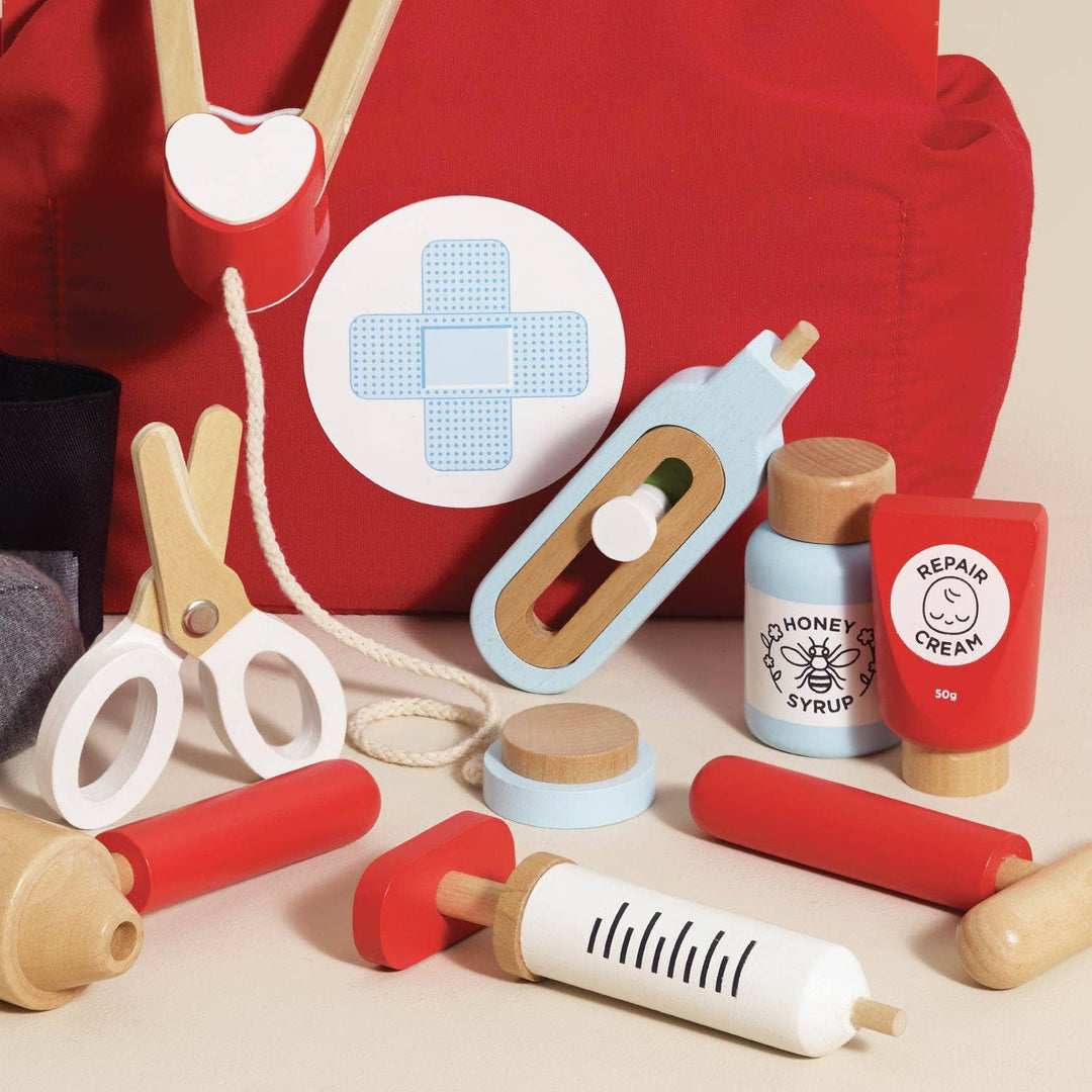 Vintage Doctor Role Play Wooden Kit