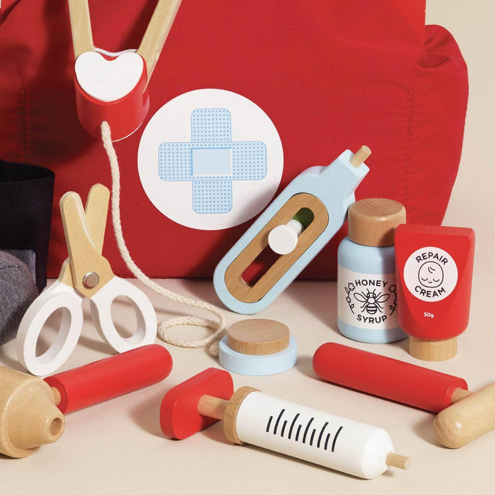 Vintage Doctor Role Play Wooden Kit