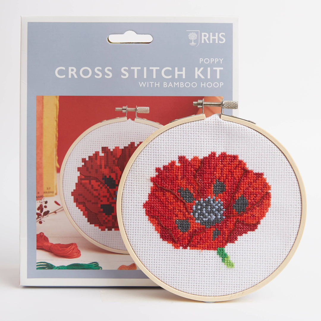 Royal Horticultural Society Poppy Cross Stitch Kit
