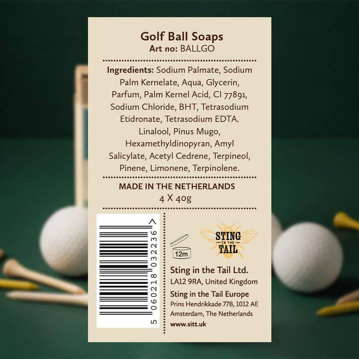 'Hole in One' Set of 4 Golf Ball Shaped Soaps 40g
