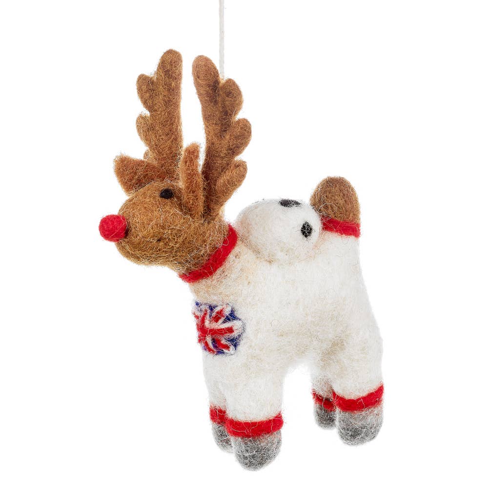 Astronaut Reindeer Handmade Felt  Hanging Decoration