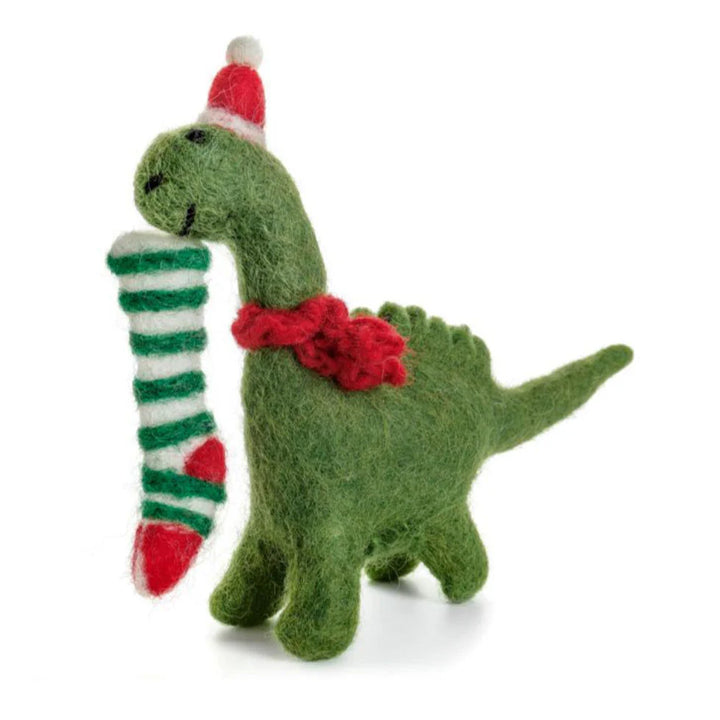 Diplodocus with Stocking Felt Decoration