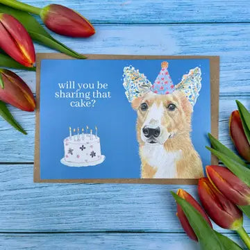 Dog Cake Birthday Eco-card